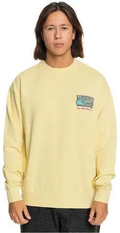 Quiksilver Spin Cycle Crew Mellow Yellow