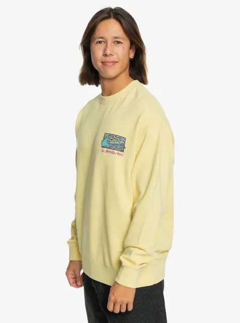 Quiksilver Spin Cycle Crew Mellow Yellow - L 