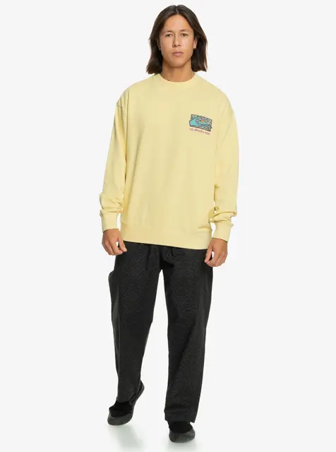 Quiksilver Spin Cycle Crew Mellow Yellow - L 