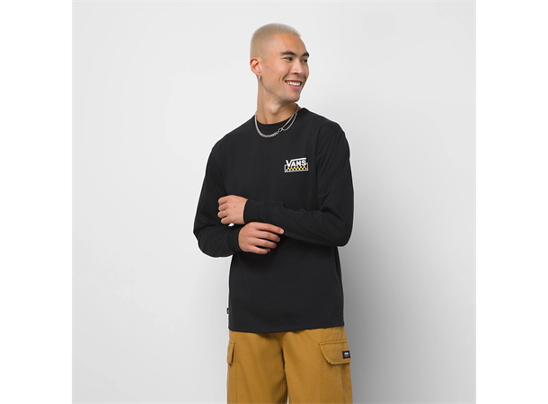 Vans Off The Wall Sidestripe Box LS Tee Black - M