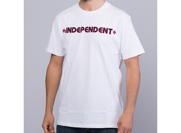 Independent Bar Cross SS Tee White - S
