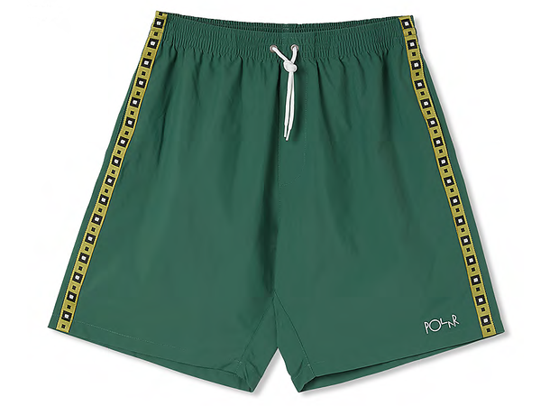 Polar Square Stripe Swim Shorts Green - XL