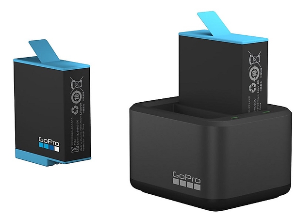 GoPro Dual Battery Charger + Battery for HERO10 & HERO9 Black