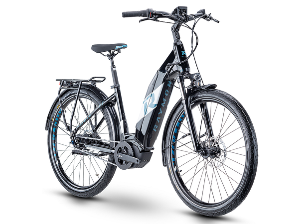 R Raymon UrbanRay E 7.0 mono CB M 27,5", white/black/petrol, PW-CE 500Wh