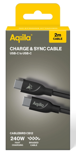 Aqiila Braided USB-C/USB-C 2.0 240W 2m Charging cable 