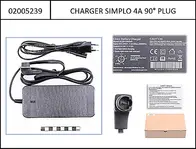 Simplo Charger 4Ah incl. Power adapter f. Simplo i630Wh, 36V, with 90° plug