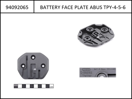 Låseplate Simplo Intube 720Wh batteri inkl. 3 skruer