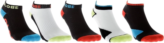 Globe Destroyer Ankle Socks 5-pk (33-39) One Size 