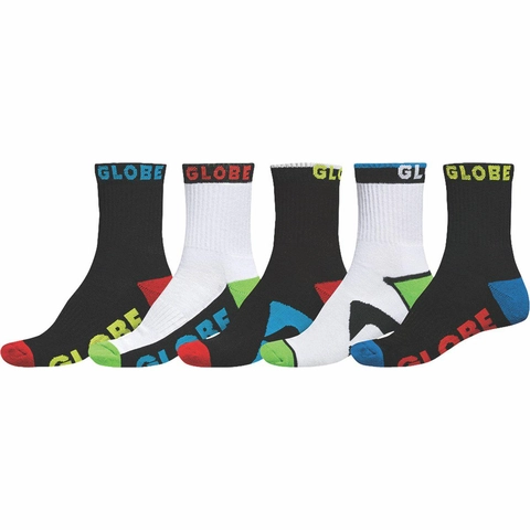 Globe Destroyer Crew Socks 5-pk (33-39) One size