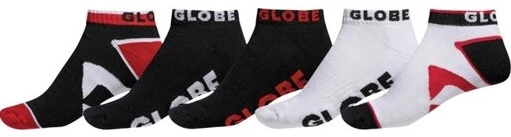 Globe Destroyer Ankle Socks 5-pk (37-45) One Size