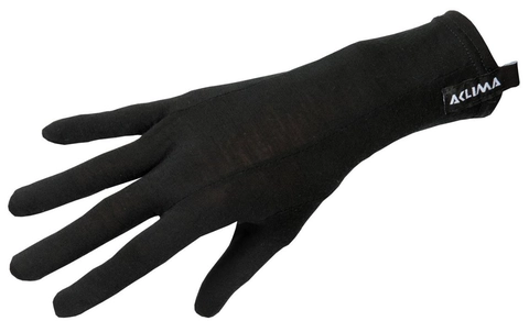 Aclima LightWool Liner Gloves Jet Black