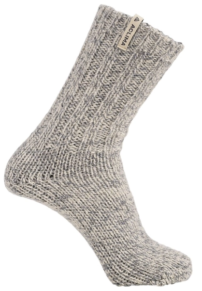 Aclima Norwegian Wool Socks Gr&#229;/ Hvit