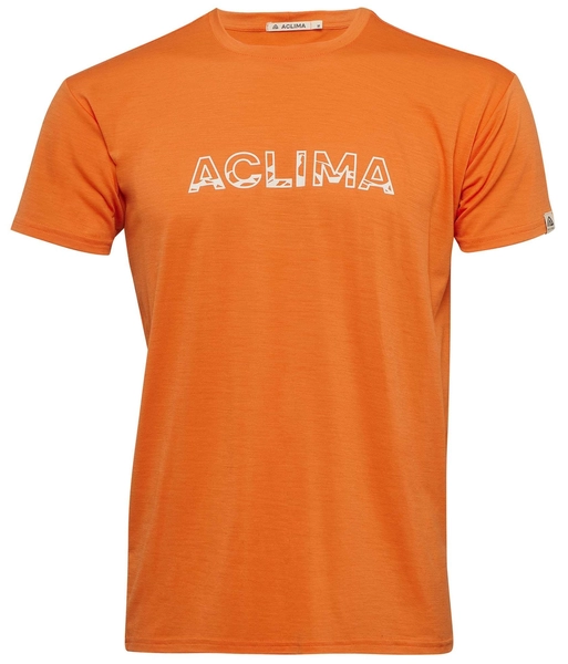Aclima LightWool tee Logo M&#39;s Orange Tiger