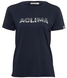 Aclima LightWool tee Logo W's Navy Blazer