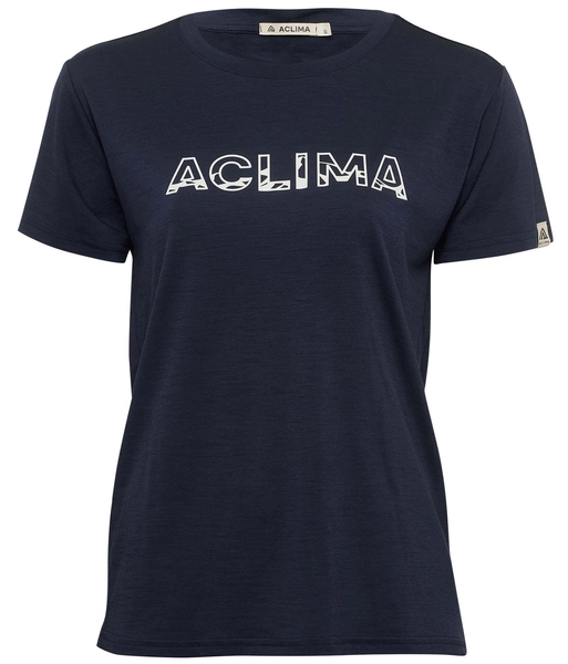 Aclima LightWool tee Logo W&#39;s Navy Blazer