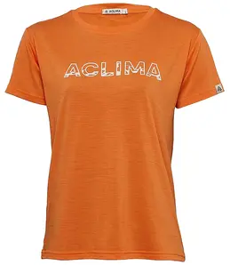 Aclima LightWool tee Logo W's Orange Tiger