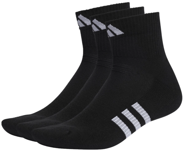 Adidas Performance Cush Mid 3-pack Black/Black/Black