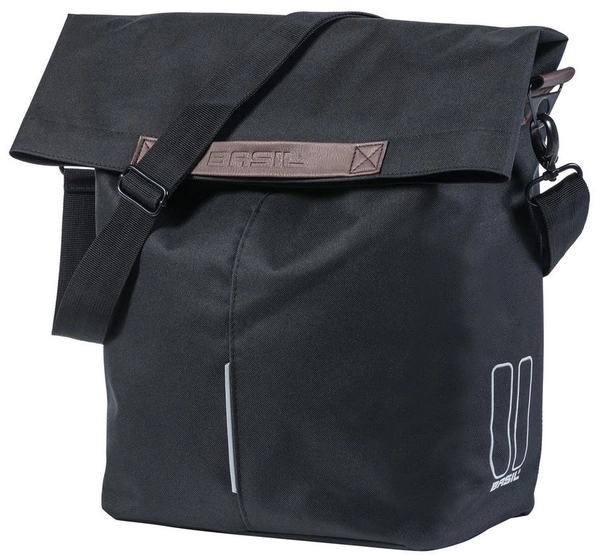 Basil City Shopper Sideveske Black, 16L, Hook On System