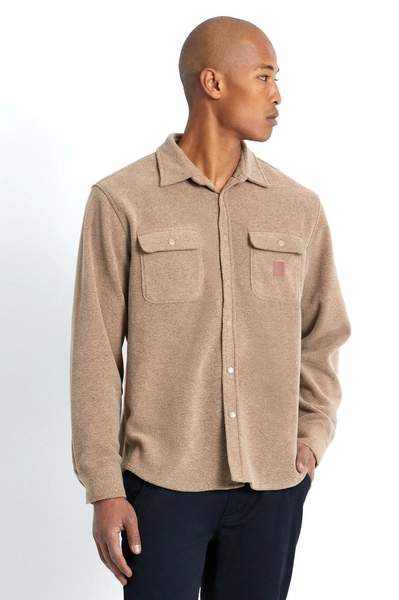 Brixton Bowery L/S Fleece Oatmeal