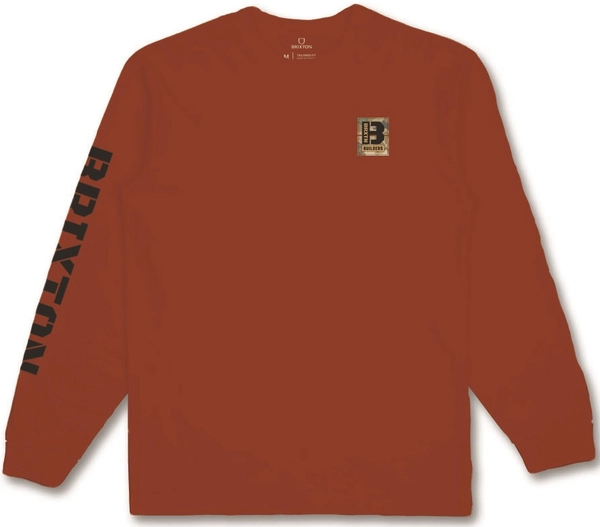 Brixton Builders LS Tee Barn Red