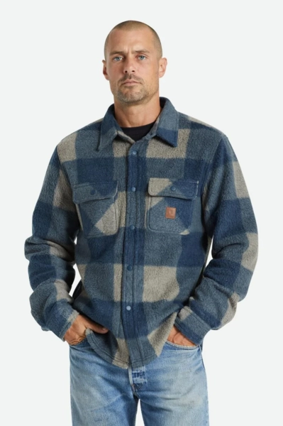 Brixton Bowery L/S Arctic Stretch Fleece Moonlit Ocean/Mojave