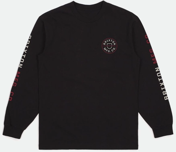 Brixton Crest L/S Tee Black/Cream
