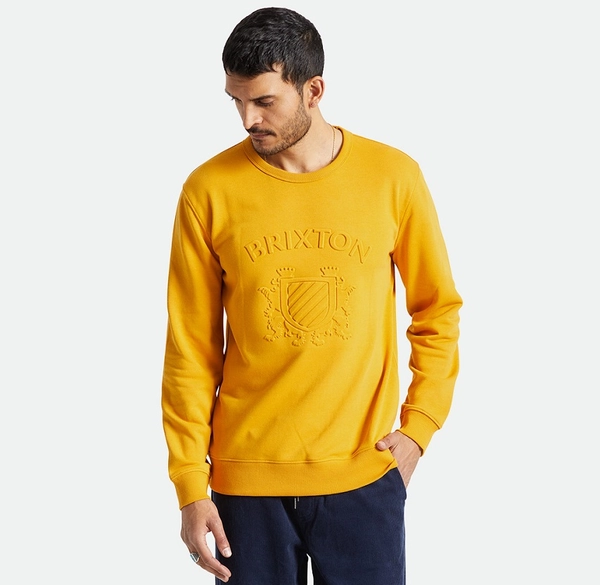Brixton Lion Crest Crew Golden Glow