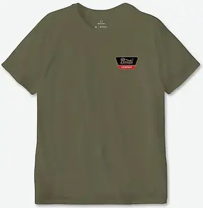 Brixton Linwood S/S Tee Olive Surplus/Gold/Aloha Red