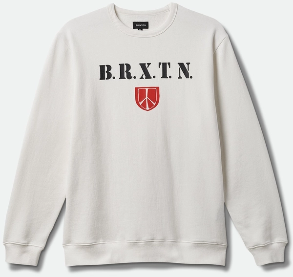 Brixton Peace Shield Crew Off White