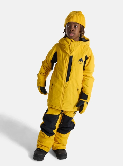 Burton Kids Hillslope 2L Jacket Goldenrod/True Black - L/12år 