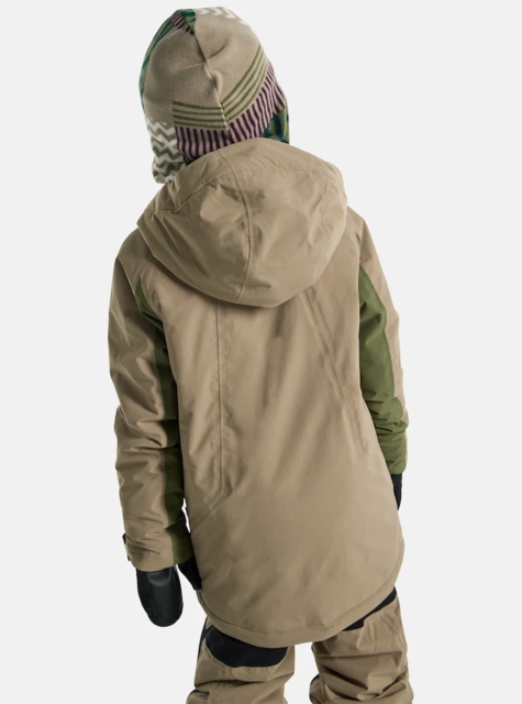 Burton Kids Hillslope 2L Jacket Summit Taupe/Forest Moss - L/12år 
