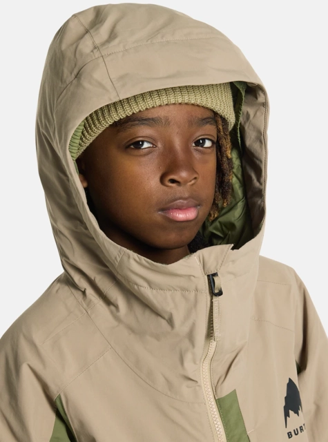Burton Kids Hillslope 2L Jacket Summit Taupe/Forest Moss - L/12år 