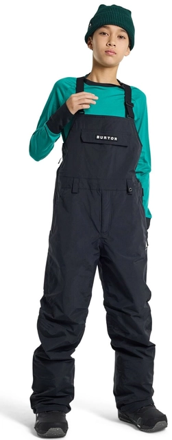 Burton Kids Skylar Bib Pants True Black - S/8år 