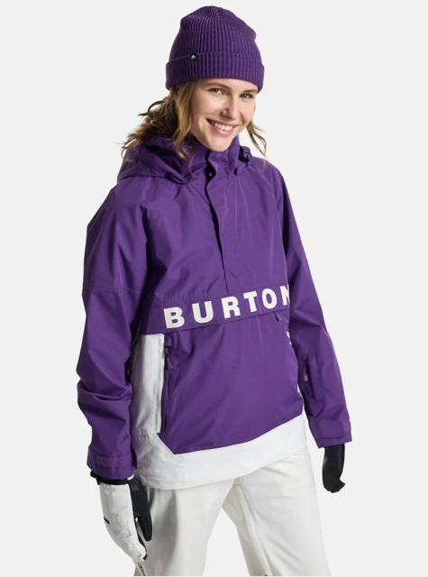 Burton W's Frostner Anorak Imperial Purple/Stout White - M 