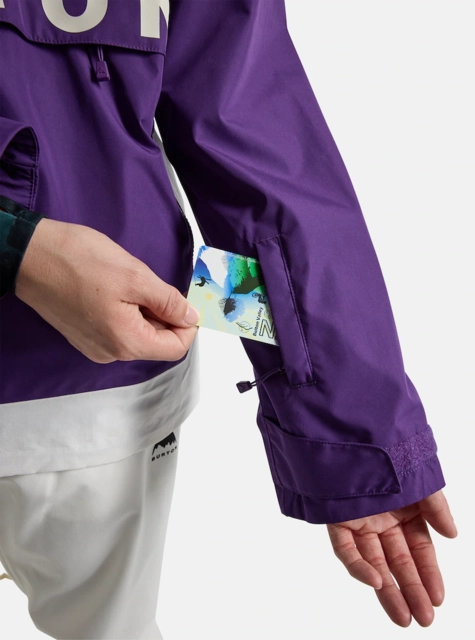 Burton W's Frostner Anorak Imperial Purple/Stout White - M 