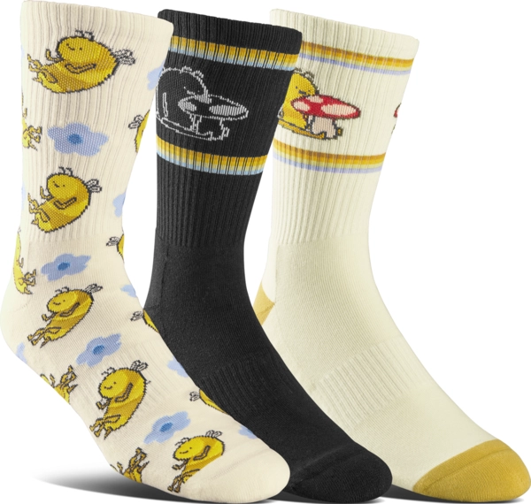 Etnies Beeing 3-pack Crew Sock Assorted - One Size