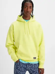Levis Skate Hooded Sweatshirt Sunny Lime
