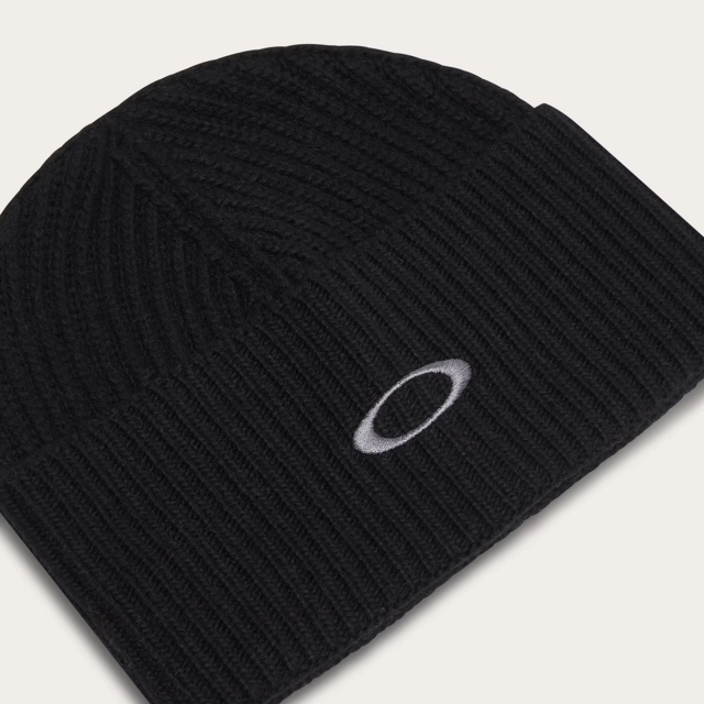 Oakley Ellipse Ribbed Beanie Blackout - One Size 