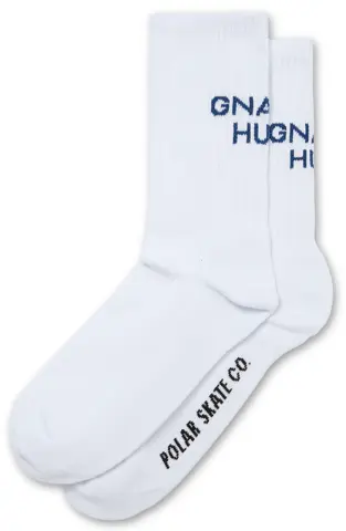 Polar Gnarly Huh! Socks White/Navy