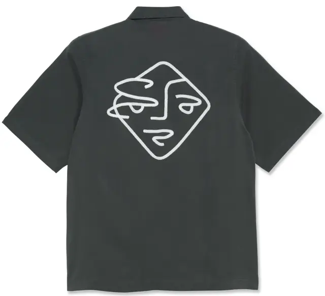 Polar Diamond Face Bowling Shirt Graphite/White - L 