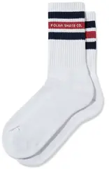 Polar Fat Stripe Socks White/Navy/Red - 43-46