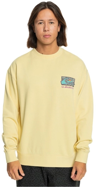 Quiksilver Spin Cycle Crew Mellow Yellow - L 