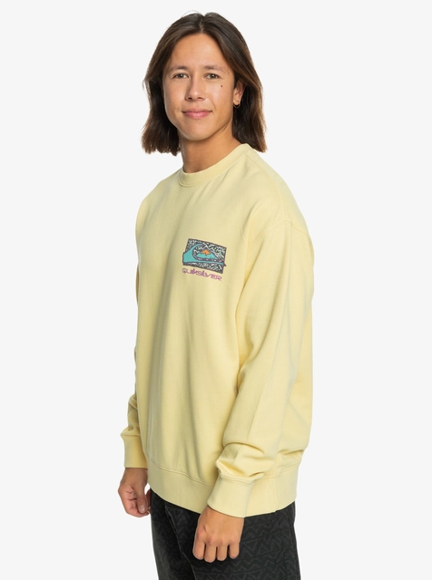 Quiksilver Spin Cycle Crew Mellow Yellow - L 