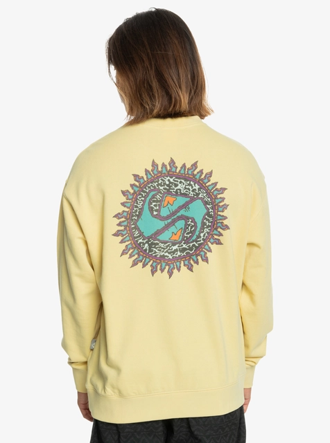 Quiksilver Spin Cycle Crew Mellow Yellow - L 