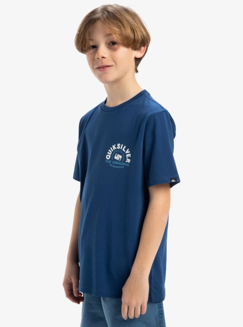 Quiksilver EV Summer Road SS Tee Youth Estate Blue - L/14år 