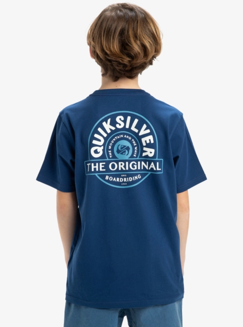 Quiksilver EV Summer Road SS Tee Youth Estate Blue - L/14år 
