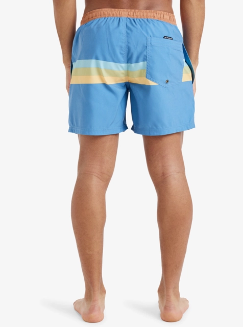 Quiksilver Everyday Straight Volley 15 Coronet Blue Retro Stripe - S 