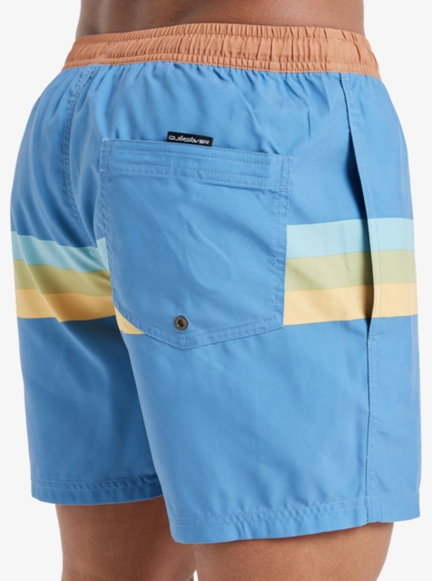 Quiksilver Everyday Straight Volley 15 Coronet Blue Retro Stripe - S 