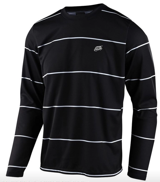 TROY LEE FLOWLINE LS JERSEY STACKED BLACK