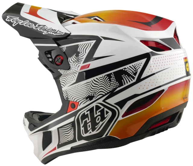 Troy Lee D4 Composite Mips Helmet Lined Up White - M 